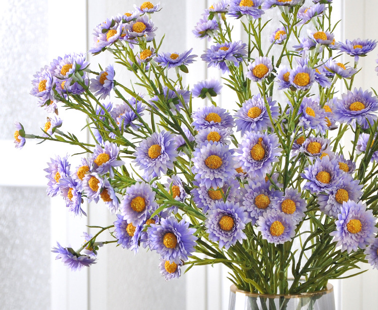 23''T Faux Mini Daisy Floral Stem, Autumn Daisies, Long Stem