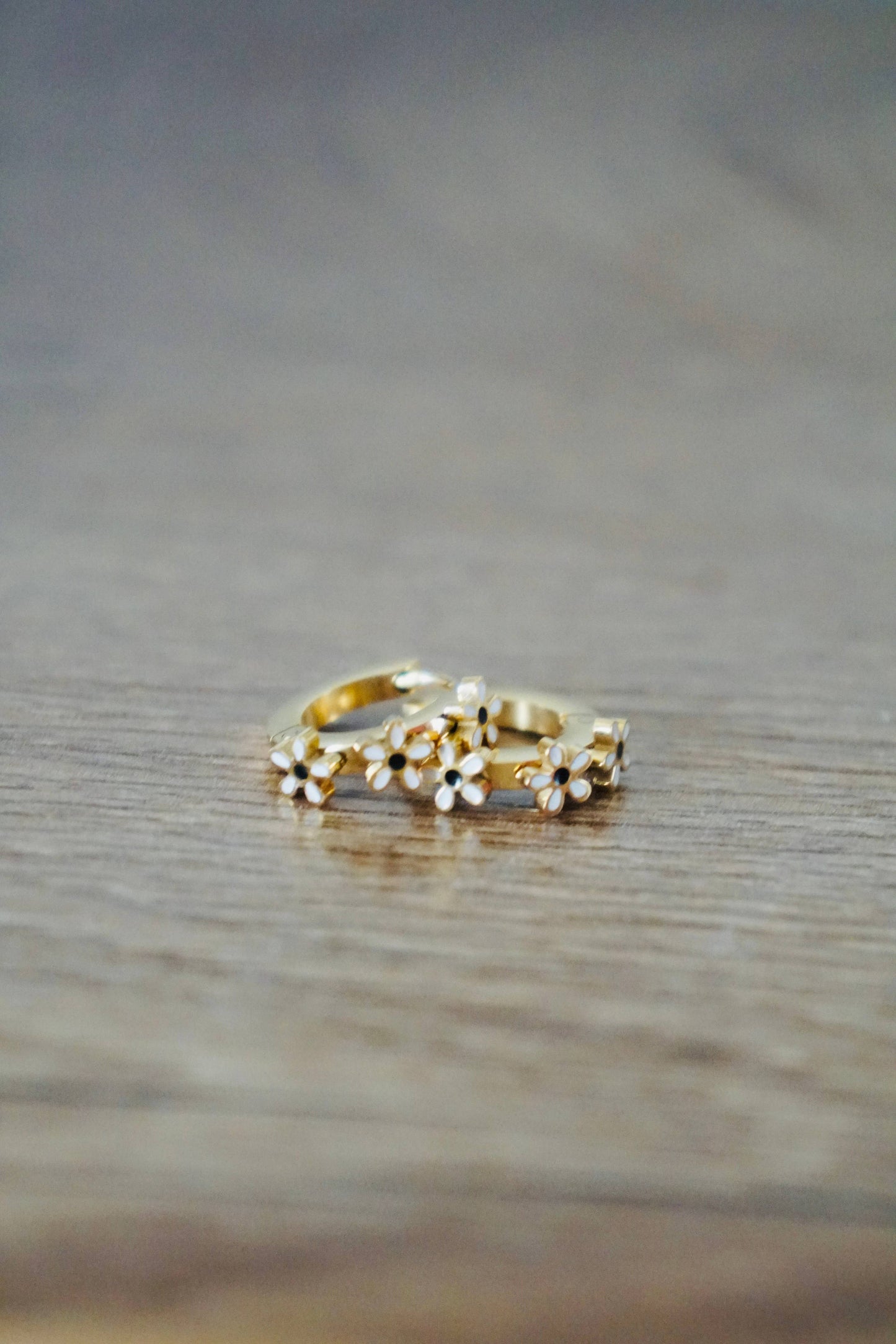 3D Daisy Bloom Hoop Earrings