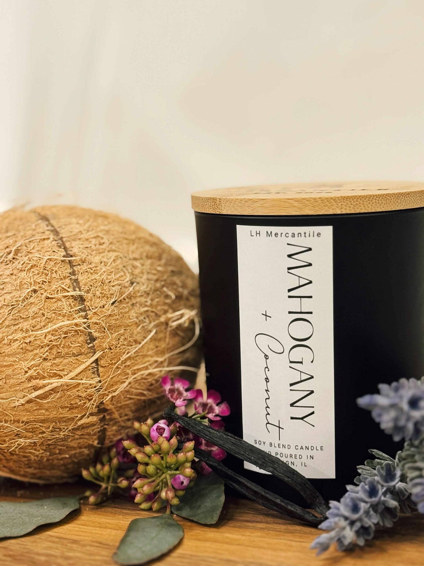 Mahogany + Coconut Boutique Candle