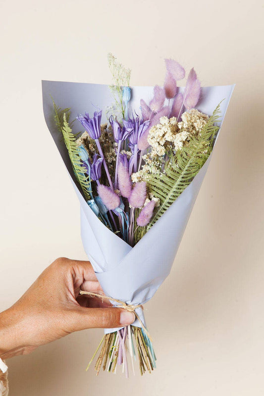 Purple Dried Flower Mini Bouquet