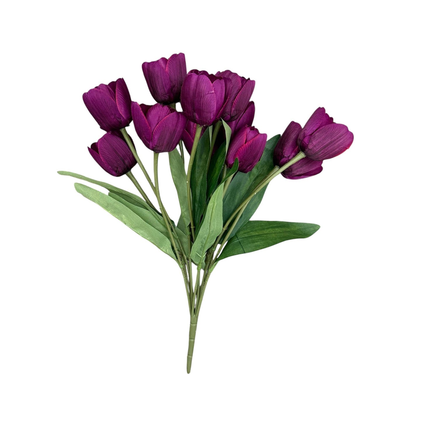 SAMPLE SALE-19"Traditional Artificial Tulip Bush-11 Flowers