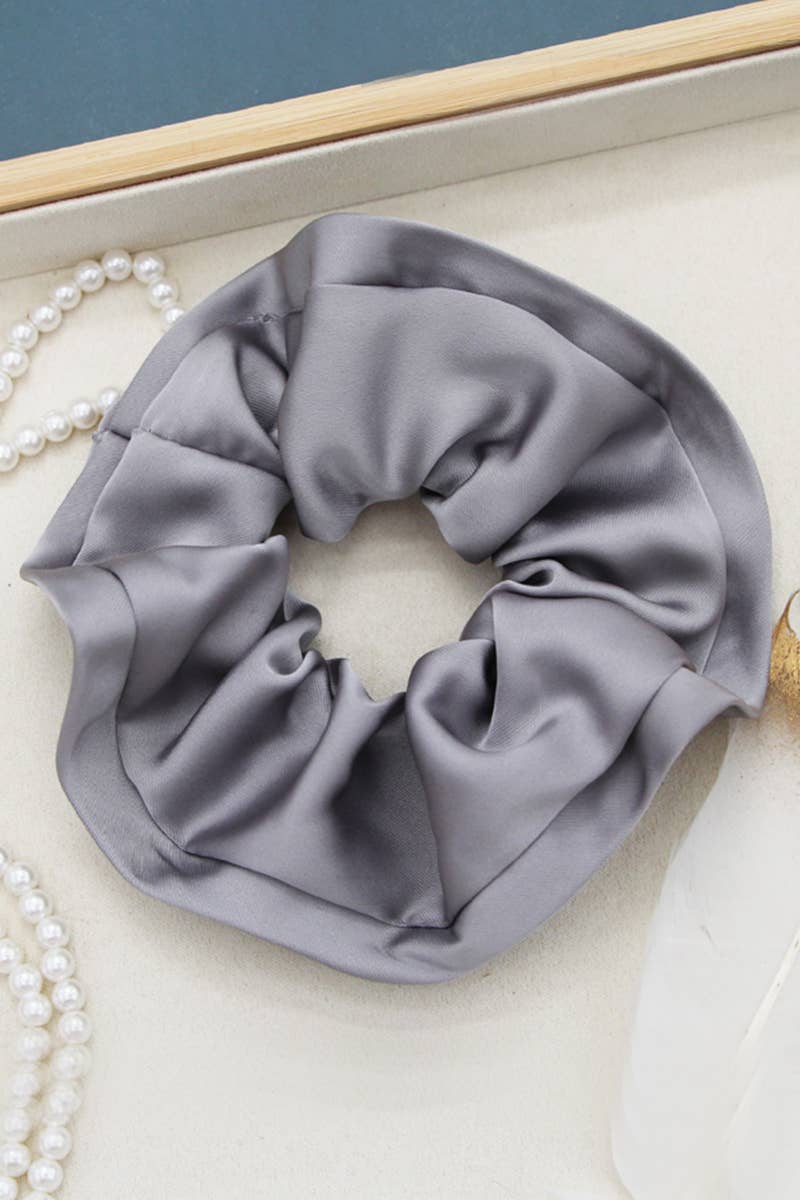 MALIST  SENSE SILK SOLID COLOR SCRUNCHIE_CWAHA0179