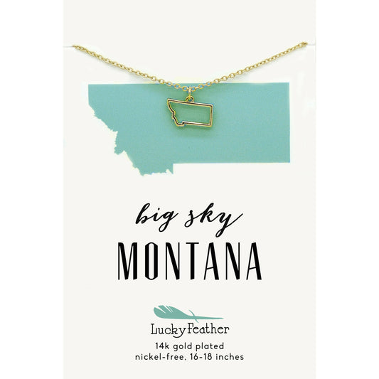 State Necklace - Gold - MONTANA
