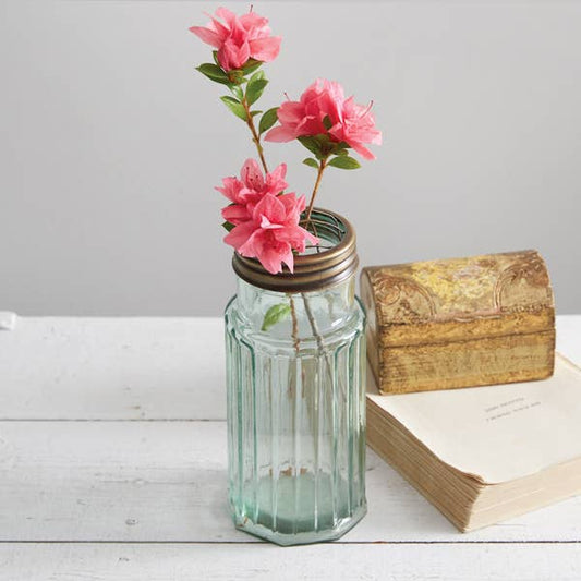 Flower Frog with Recycled Glass Jar