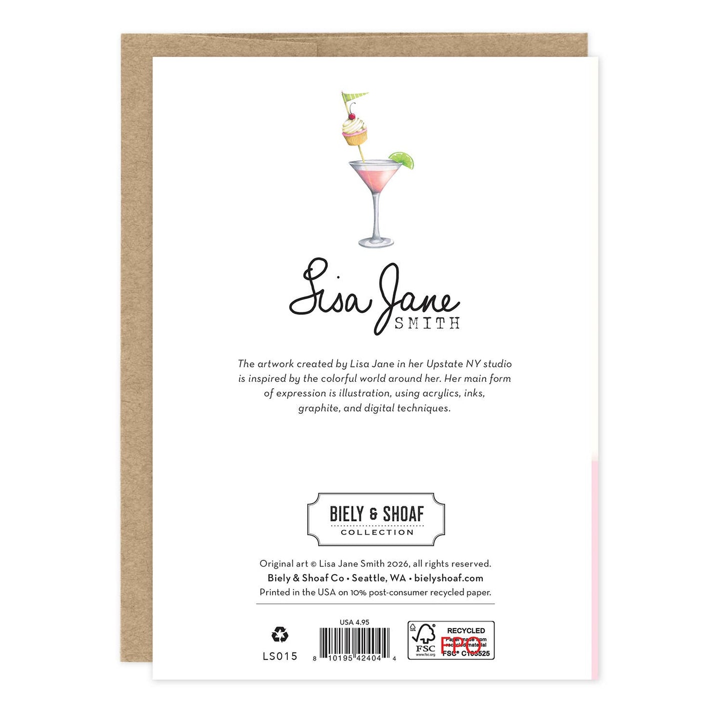 Cake Cocktails Birthday Card