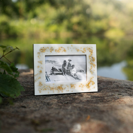 4x6 Photo Chryses Picture Frame Resin Gold Flake
