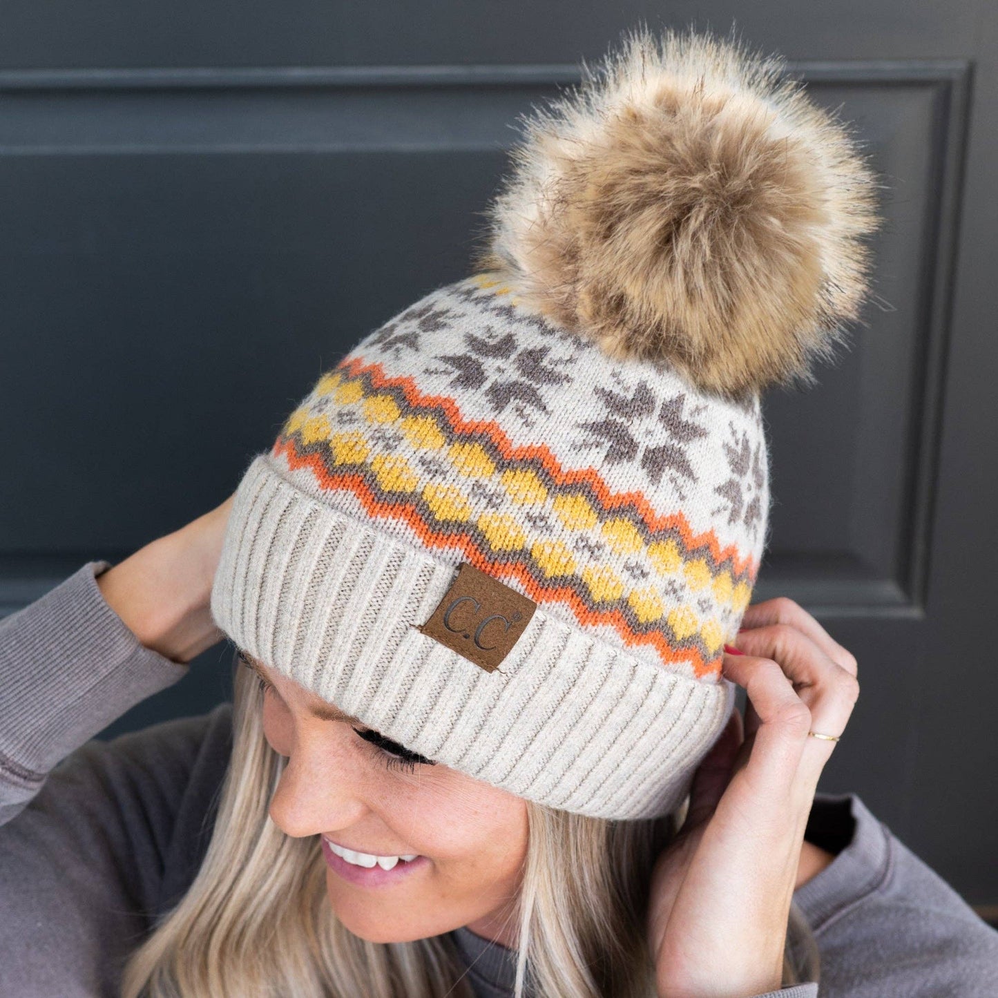 CC Nordic Fair Isle Beanie ( HAT-4029 )
