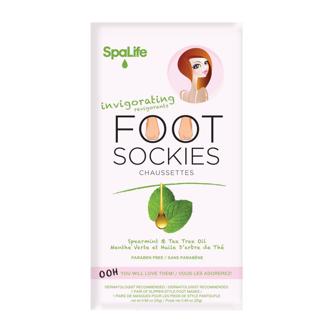 Extra Moisturizing Spa Foot Masks | Spearmint & Tea Tree Oil