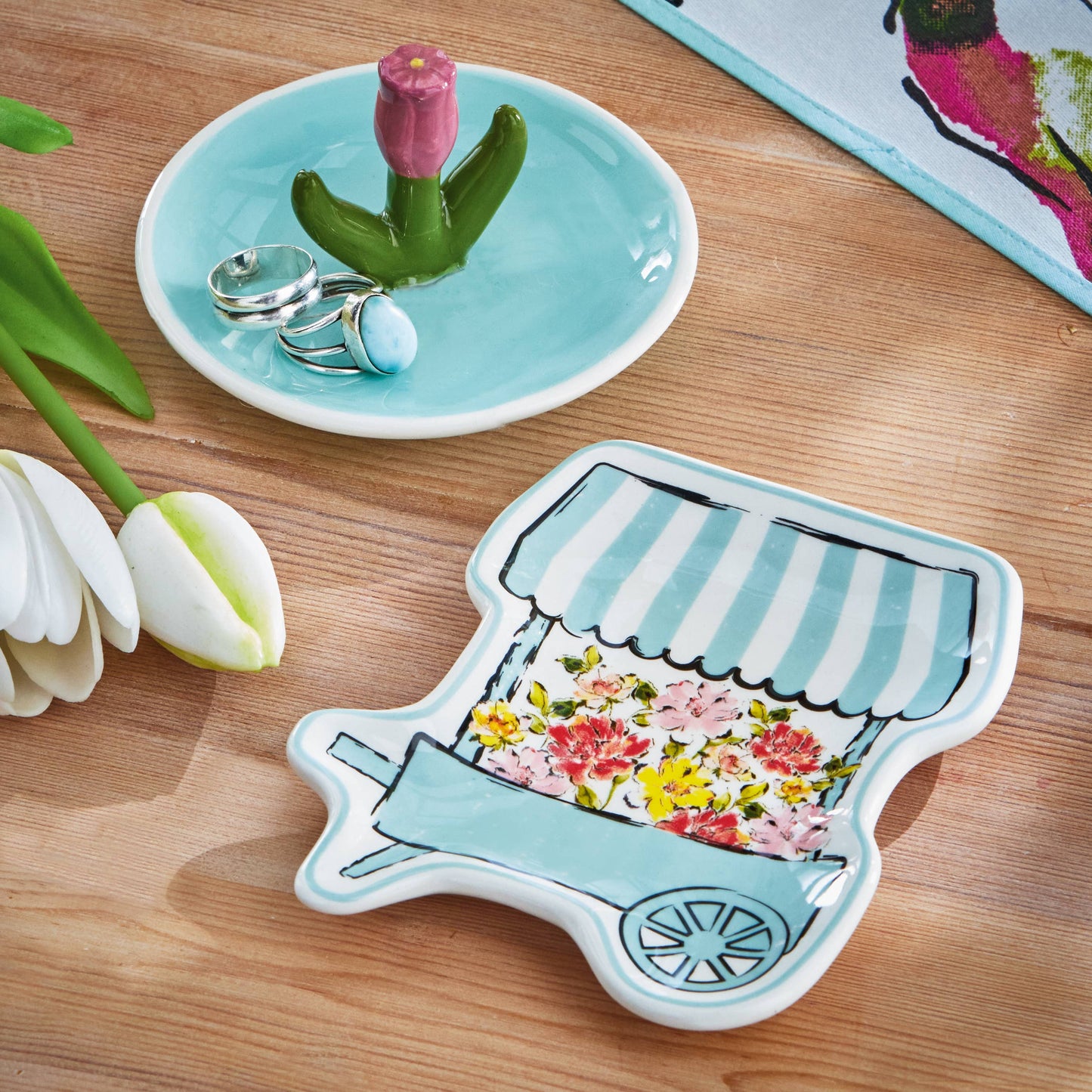 Tulip Ring Dish Multi Earthenware Spring