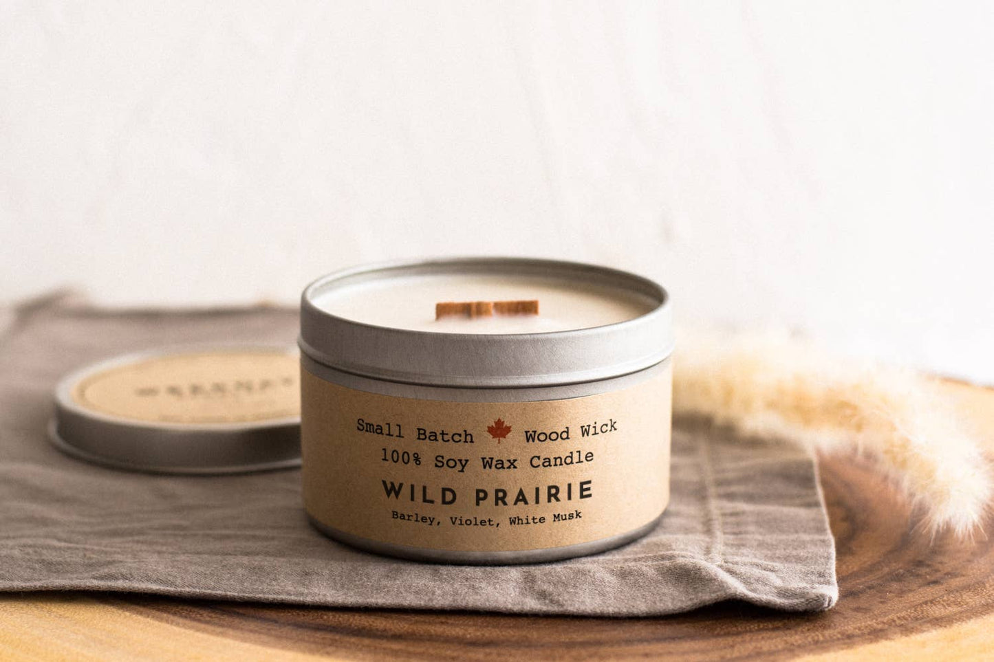 Wild Prairie Cabin Candle Tin