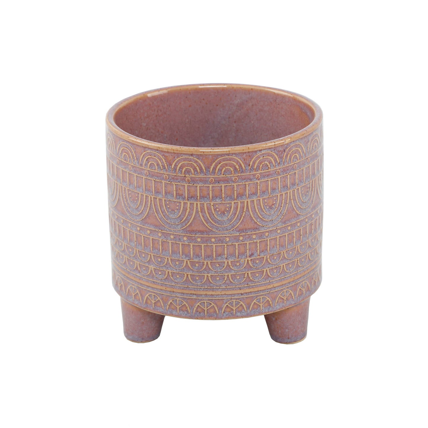 Boho Terracotta Footed Ceramic Planter