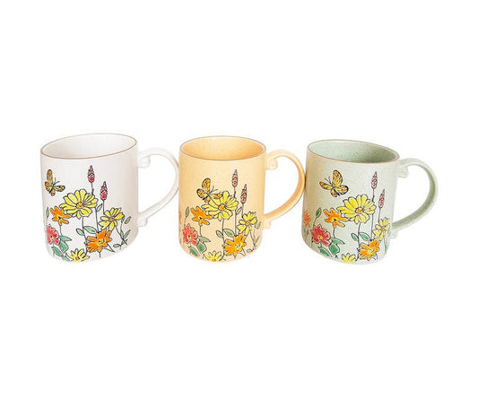 Flower Valley 21Oz Mug, 3 Assorted