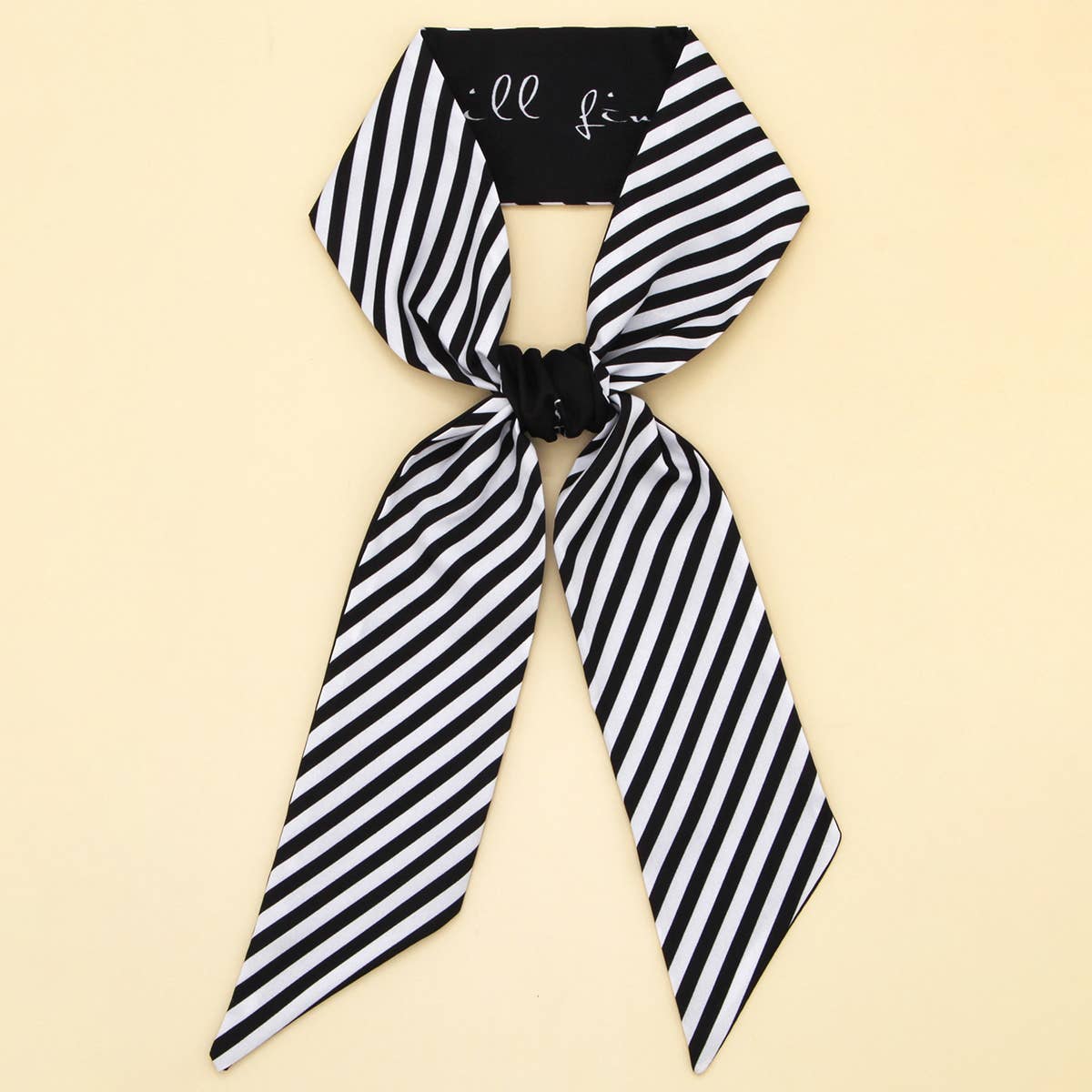 STRIPED PATTERN HAIRBAND HANDBAG RIBBON SCARF _CWASC0098