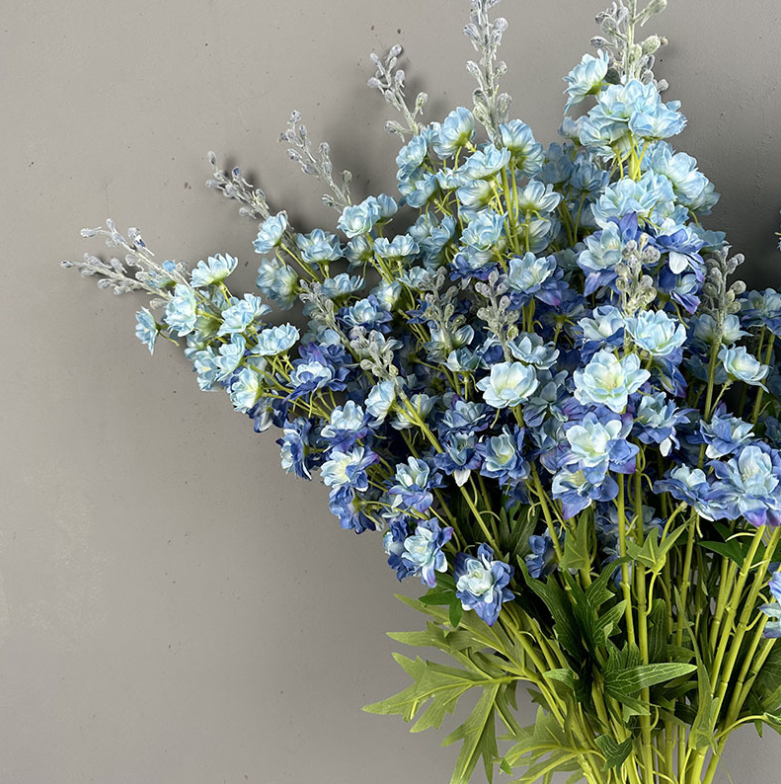 33''T Silk Delphinium Flower Stem, Srping/Summer Decorations