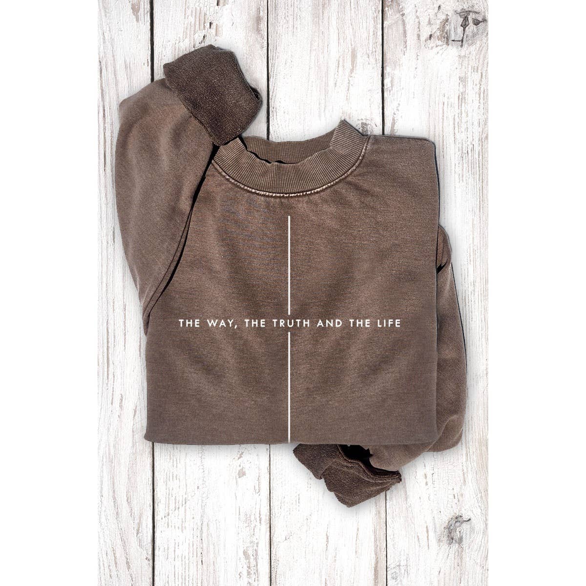 THE WAY THE TRUTH THE LIFE MINERAL GRAPHIC SWEATSHIRTS
