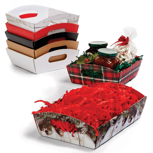 Beveled Shallow Market Tray Containers