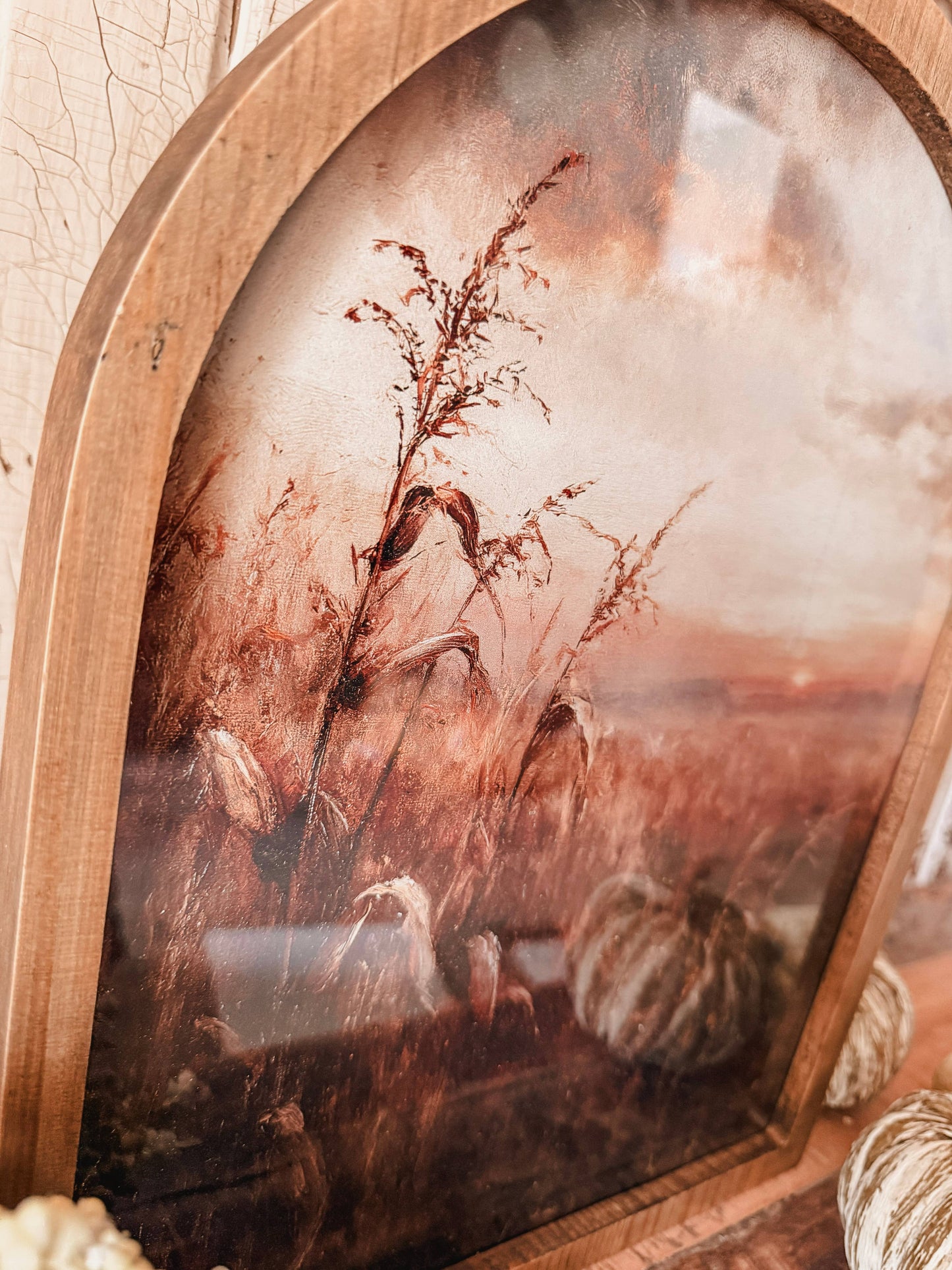 Framed Arch - Autumn Cornfield Sunset Print